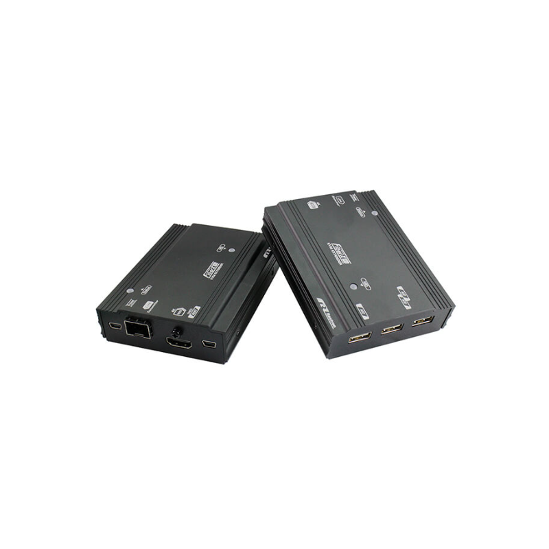 4K60Hz HDMI 4:4:4 KVM Extender over Fiberkabel Multi Mode med LC, 3 x USB