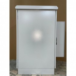 20U 19" udendørs rackskab, dobbelt væg, 600 x 600mm. 400mm dyb. Termostatreguleret 450W køler