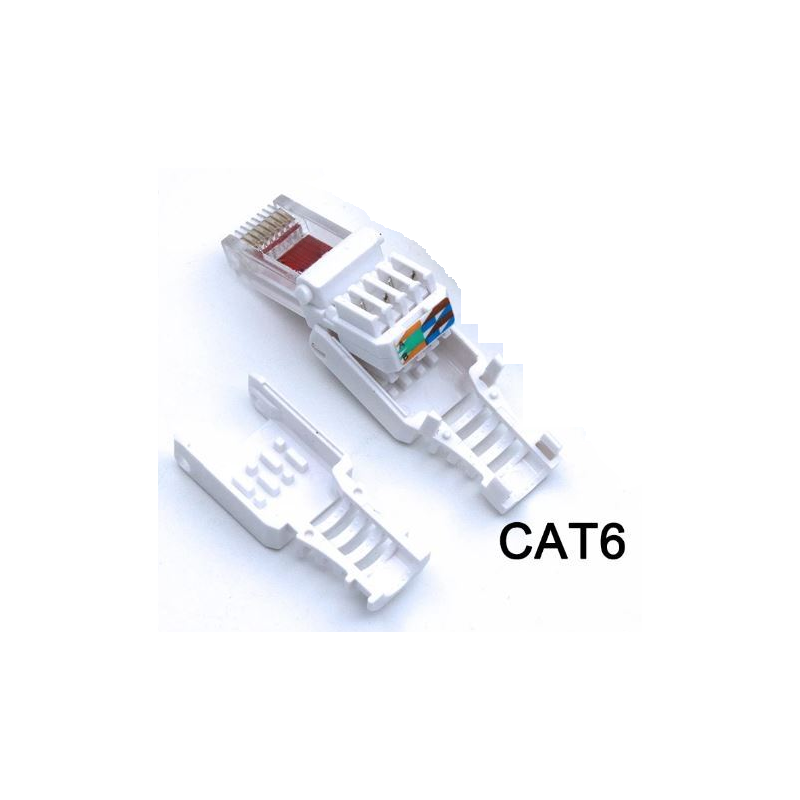 Værktøjsfrit Ethernet-stik RJ45 Cat 6
