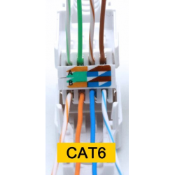 Værktøjsfrit Ethernet-stik RJ45 Cat 6