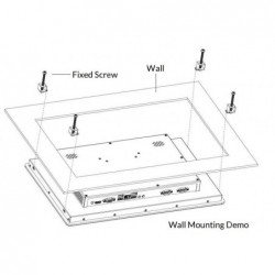 15,6" TFT panel PC I3, 1000nits, Høj lysstyrke til brug i sollys, Touch, RS232/422/485