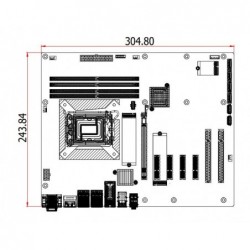 Industriel ATX bundkort 10GBit ethernet, Quad display, USB 3.2, Long Life, 4K, GPU Support virtuel GFX-SR-IOV, RS232