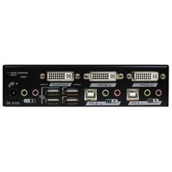 2 ports KVM omskifter, 1 x DVI, USB, lyd (Dual Link DVI), 2560 x 1600, USB-HID, EDID kopi