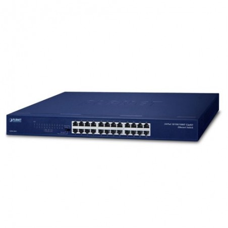 24 ports switch 10/100/1000Mbit RJ45, Unmanaged