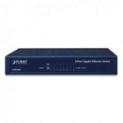 8 port gigabit switch med PoE, 5Vdc forsyning