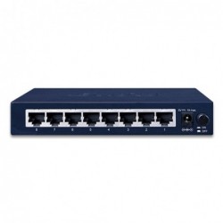 8 port gigabit switch med PoE, 5Vdc forsyning
