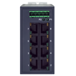 8 ports Gigabit switch RJ45, DIN, IP30 - Unmanaged, 9-48VDCfor6 - 9...