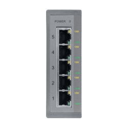 Industrial 5 port switch 10/100/1000 Mbit RJ45 DIN-skinne - Unmanaged, 12-56VDC
