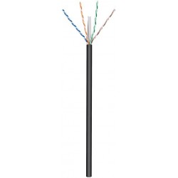 Outdoor network cable cat. 6 u/UTP black good quality 100% copper