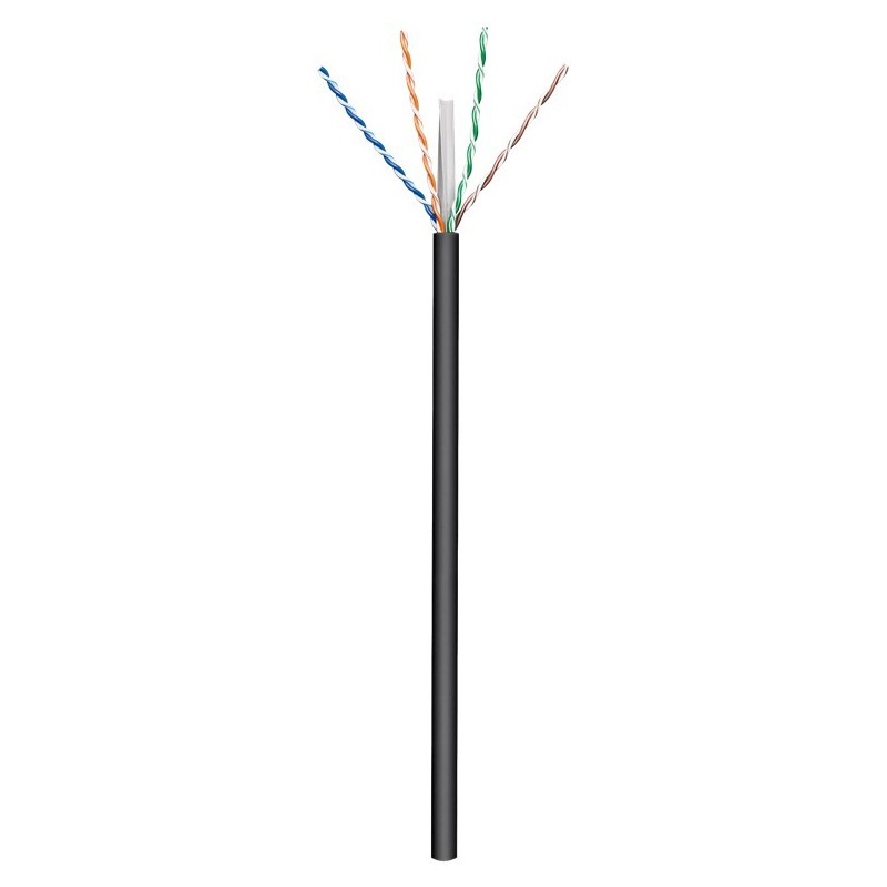 Outdoor network cable cat. 6 u/UTP black good quality 100% copper