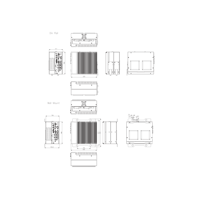 Indbygget blæserløs PC i3,i5,i7 vision, din-beslag, vægbeslag gen. 9 AVS-502