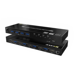 4-ports HDMI KVM-switch med USB 3.0, 4K@60Hz-understøttelse