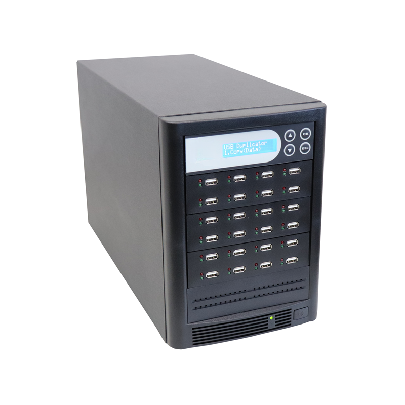 USB duplikator hvor 1 master kopieres over på 23 tomme USB flash stick, USB stik kopimaskine