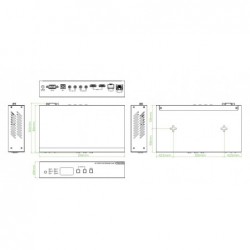 4K@30Hz HDMI KVM Extender sender over IP / punkt til punkt med RJ45 (150m) eller Fiber (60km)