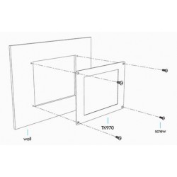 Panel mount Open Frame 9,7" TFT Touch skærm HDMI, VGA, DVI, Composite 4:3