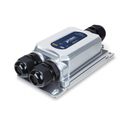 IP67 tæt Gigabit PoE++ injector (60W) PoE + Data. 24 -56VDC input POE step up 24vdc til 48/56Vdc POE step up