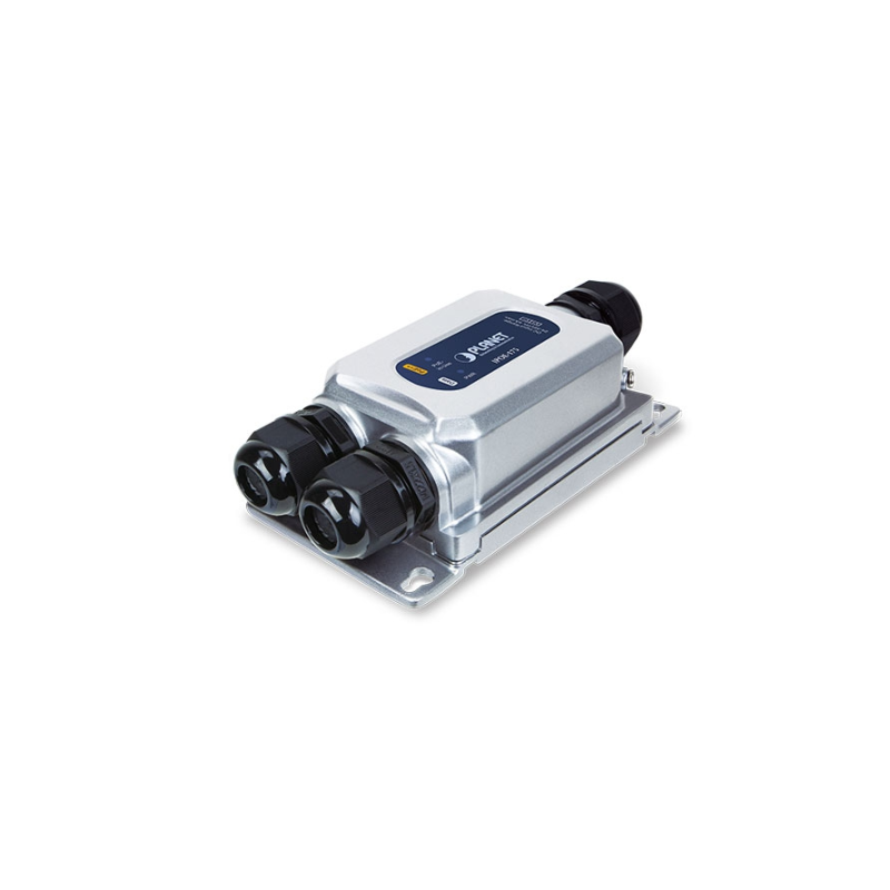 IP67 tæt Gigabit PoE++ injector (60W) PoE + Data. 24 -56VDC input POE step up 24vdc til 48/56Vdc POE step up