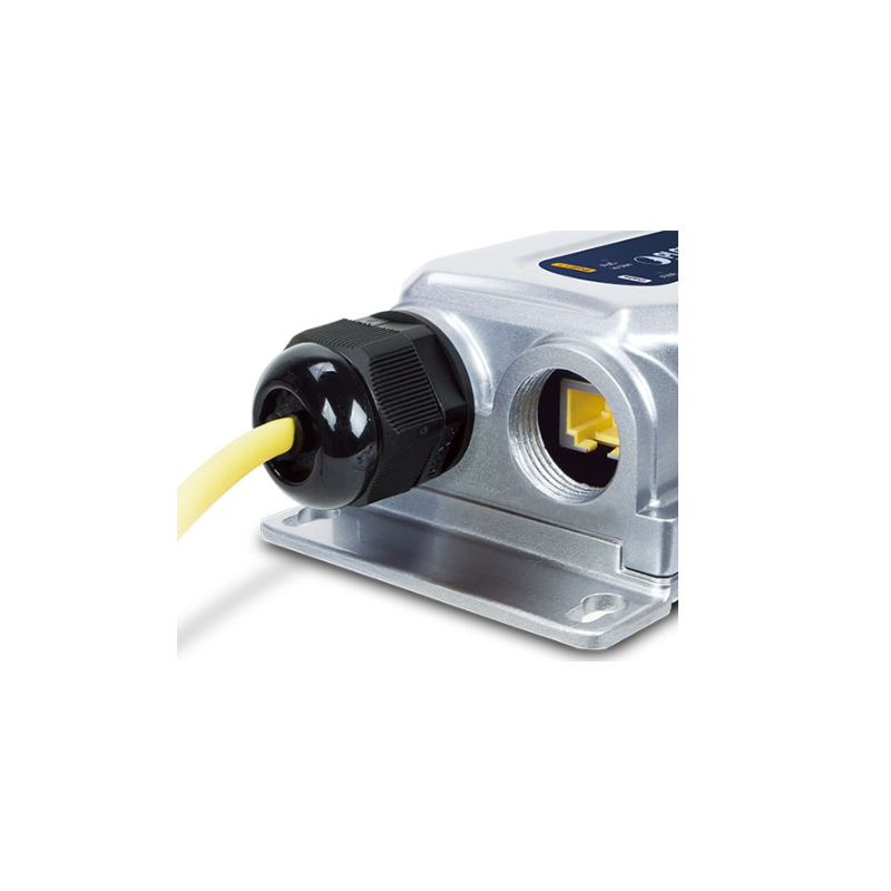 IP67 tæt Gigabit PoE++ injector (60W) PoE + Data. 24 -56VDC input POE step up 24vdc til 48/56Vdc POE step up