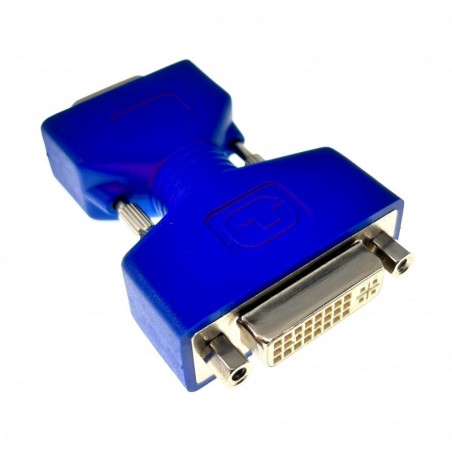 Analog DVI-I hun til VGA han konverter stikadapter