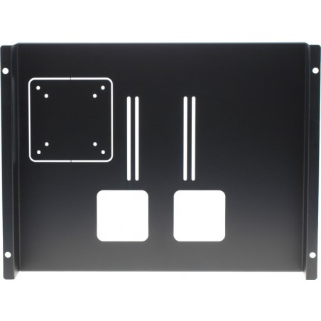TFT Monitor screen holder for 19" Rack - Black VESA 75/100