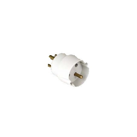 Schuko plu adapter for Danish plug with ground - Used for electrical appliances with Schuko plug