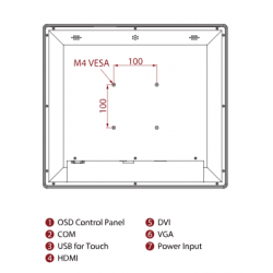19 Marine Approved Panel Monitor - DNVGL-CG-0339 IP66 Touch