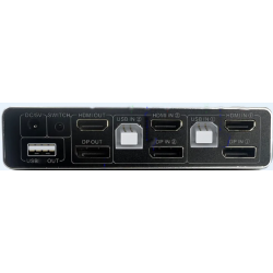 2 Port 4K@60Hz Dual Head HDMI and DisplayPort KVM Switch, 3840 x 2160 60Hz, USB2.0