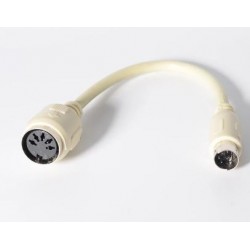 AT tastatur til PS2, DIN5 female til mini din 6 male