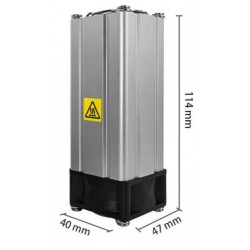 24V dc varmeelement med blæser DIN beslag