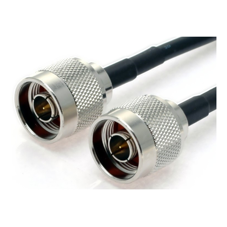 Coax kabel N-han til N-han, antennekabel 50 ohm, sort, 5 meter, LLC200