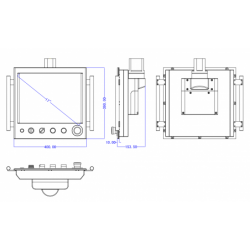 Robust 17" HMI, Panel-PC med berøringsskærm IP65 med betjeningsknapper og strømafbryder på fronten