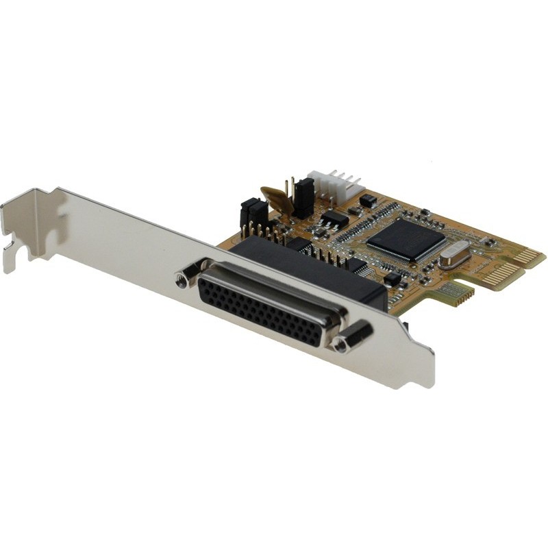 PCI expresskort med 2x RS232 serielporte, 1 LPT Parallelport