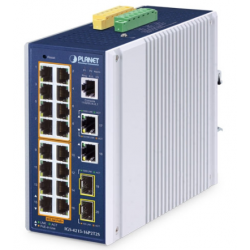 20 ports Managed switch - 16 x RJ45 10/100/1000Mbit PoE+ 2 x RJ45, 2 x Gbit SFP slot