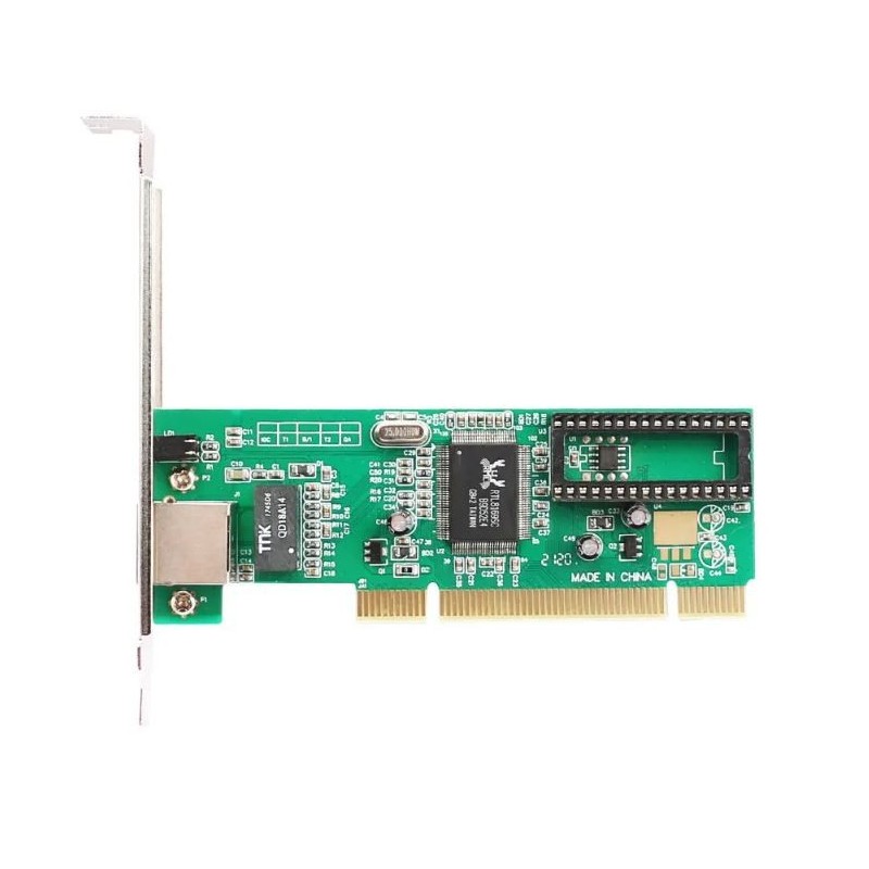 NIC Ethernet card 10/100/1000Mbit, PCI With auto negotiation and auto MDI/MDIX