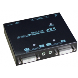 DVI-D Dual Link-splitter med lyd. 2560 x 1600, EDID kopi.