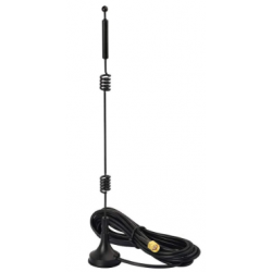 9 dBi LTE GSM pisk antenne med magnetfod. 3 meter kabel med SMA han