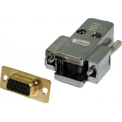 DB15HD stik forgyldt, VGA-stik til lodning