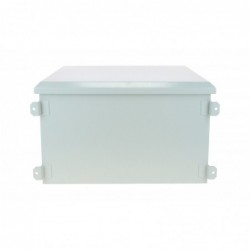 6U 19" udendørs rack, 60 cm dybt, med ventilatorer installeret. IP55 forseglet