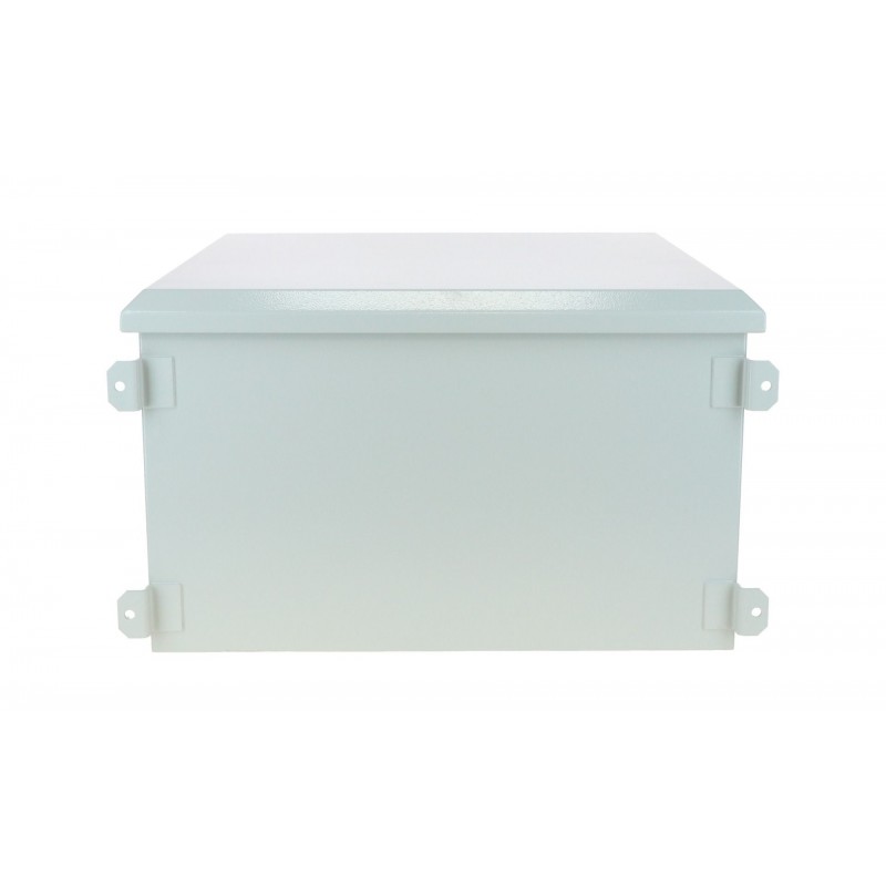 6U 19" udendørs rack, 60 cm dybt, med ventilatorer installeret. IP55 forseglet