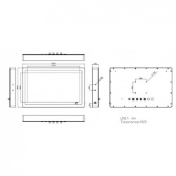 Industriel vandtæt Fuld IP66 Panel PC med Touch CPU I3 / I5 highnits 1000nits Stål 304/316