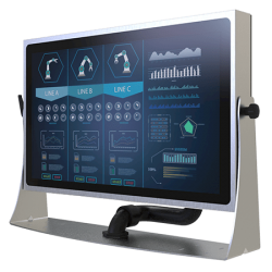 watterproff Steel 22" TFT display high 1000nits for food, pharmasutical, chemical industries IP66/69K