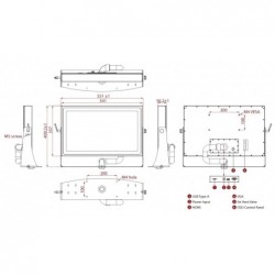 watterproff Steel 22" TFT-skærm høj 1000nits til fødevare-, farmaceutiske, kemiske industrier IP66/69K