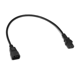PDU extender male female, C15 to C13 IEC, ½m, 0.5Meter