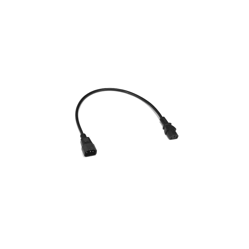 PDU extender male female, C15 to C13 IEC, ½m, 0.5Meter