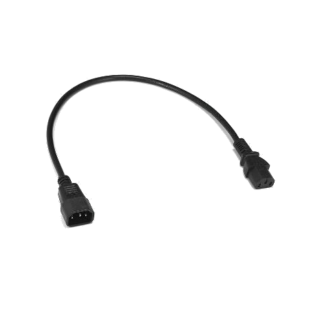 PDU extender male female, C15 to C13 IEC, ½m, 0.5Meter