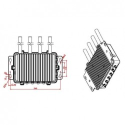Vandtæt IP65/67 blæserløs indbygget PC, 12/24/36Vdc, Wifi, LTE VESA