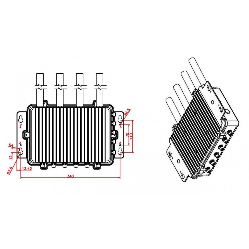 Vandtæt IP65/67 blæserløs indbygget PC, 12/24/36Vdc, Wifi, LTE VESA