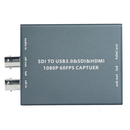 SDI til USB Capture Card med HDMI/Audio/SDI Loopout - 1920x1080 (1080p)60FPS - OBS Player Support