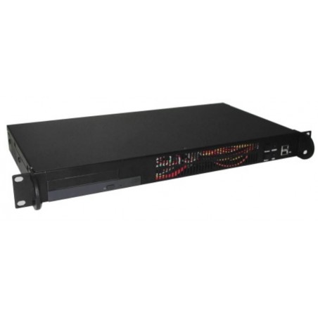 1U 19" Rackmonteret chassis MINI-ATX ½ dybde SORT