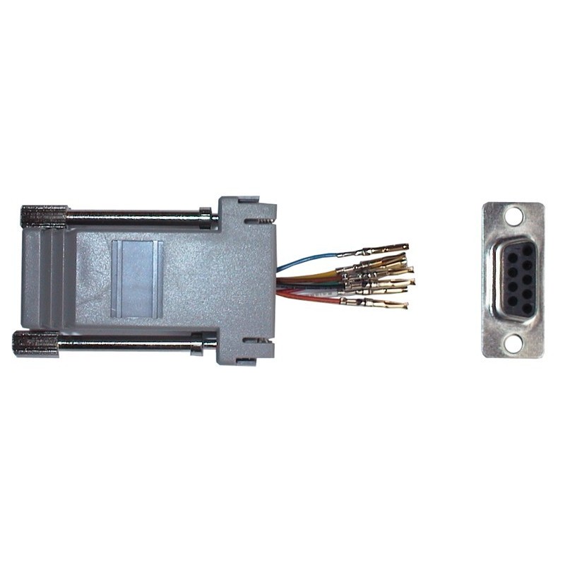 DB9 han til RJ11/12 6 pin hun tilpasningsstik med valgfri pin-forbindelser